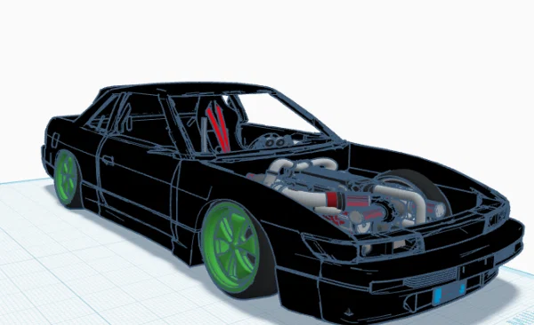 Mô hình xe Nissan S13 Turbo 5.3 độc đáo dành cho in 3D - Image 1