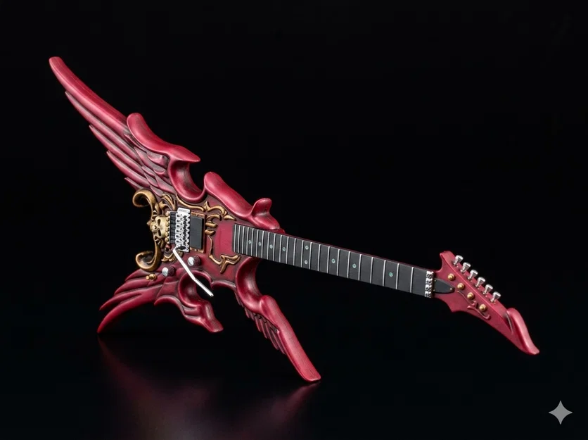 Mô hình đàn Guitar điện Angel - Đồ trang trí in 3D cực chất - Image 1