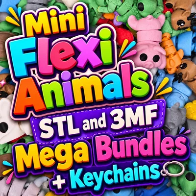 Mini Flexi Animals Articulated - File STL & 3MF