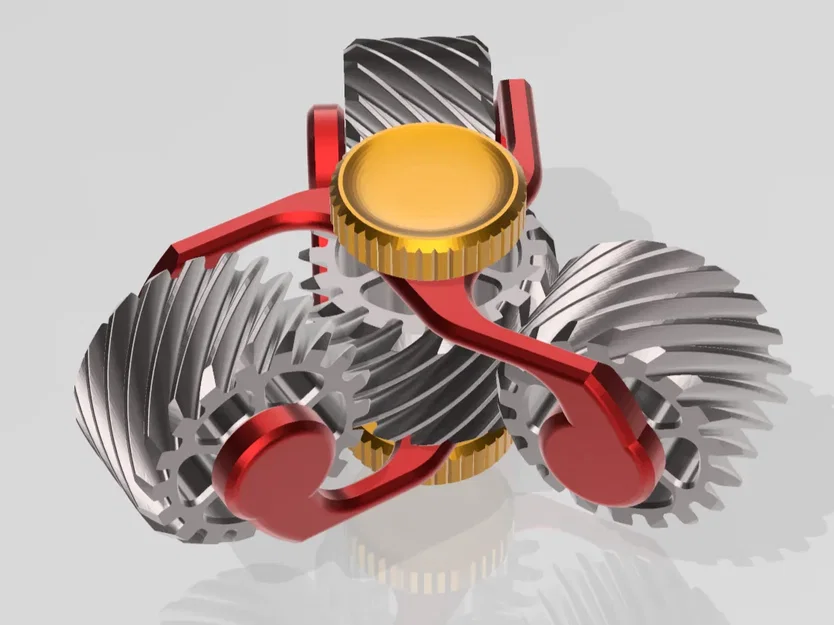 Mẫu Fidget Spinner bánh răng xoắn 3D độc đáo - Image 1