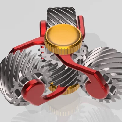 Mẫu Fidget Spinner bánh răng xoắn 3D độc đáo