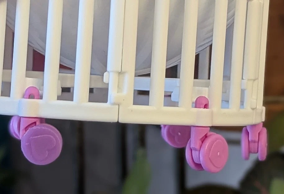 Bánh xe mini thay thế cho cũi Zuru My Mini Baby Crib (File in 3D) - Image 3