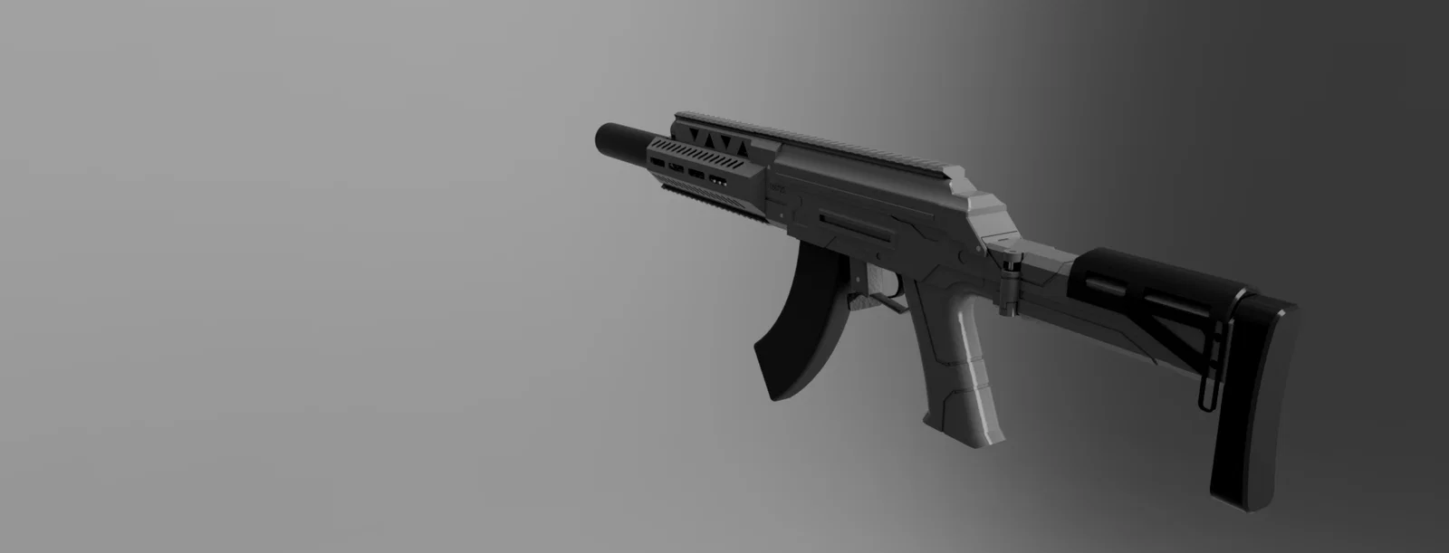 Sci-fi airsoft AK – Bộ body kit in 3D có báng gập - Image 3