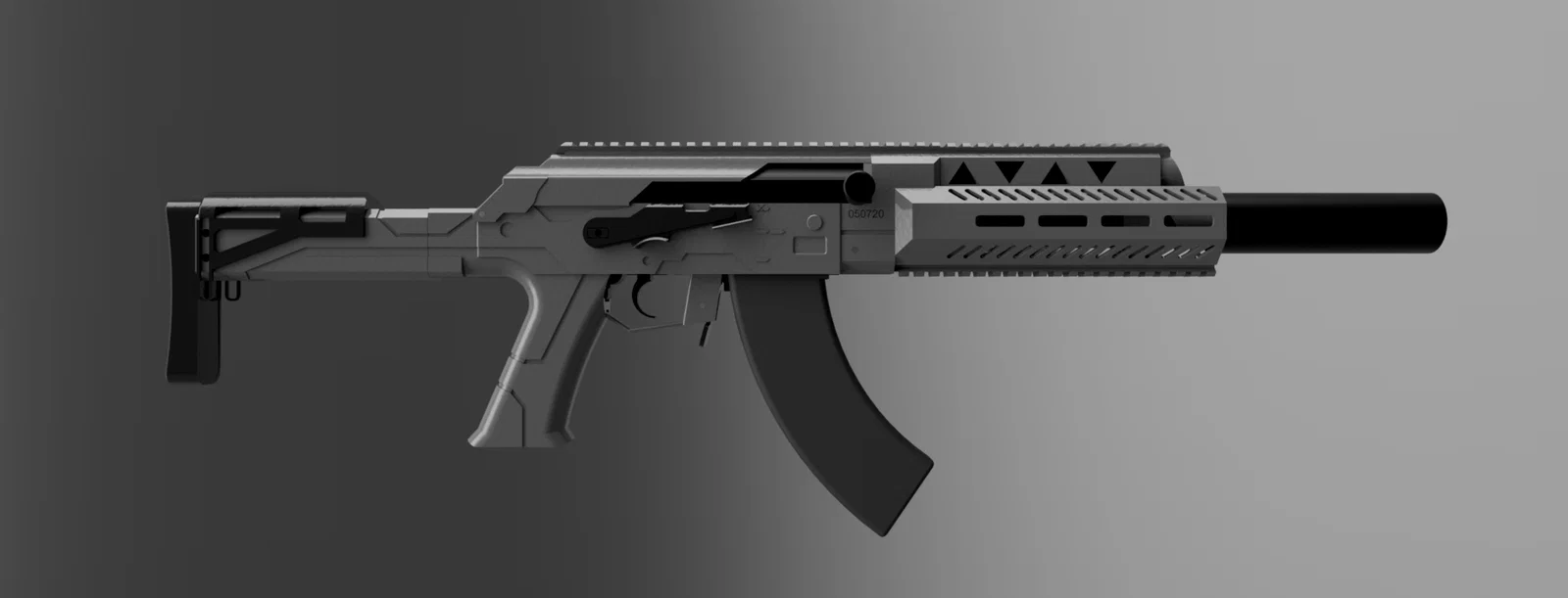Sci-fi airsoft AK – Bộ body kit in 3D có báng gập - Image 5