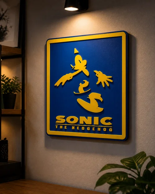 Tranh treo tường 3D Sonic The Hedgehog ấn tượng - Image 1