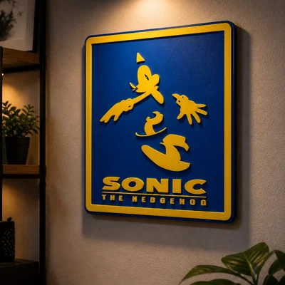 Tranh treo tường 3D Sonic The Hedgehog ấn tượng