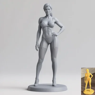 Tượng 3D Sexy Standing Woman #2