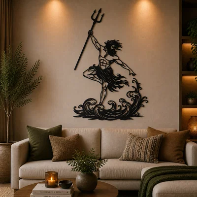 Tranh treo tường 2D Poseidon Ocean Power (STL)
