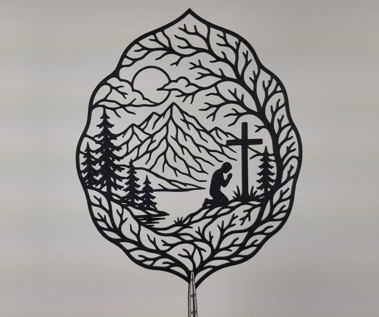 Tranh Treo Tường 2D Faith Mountain Prayer - Image 2