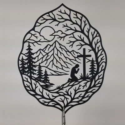 Tranh Treo Tường 2D Faith Mountain Prayer