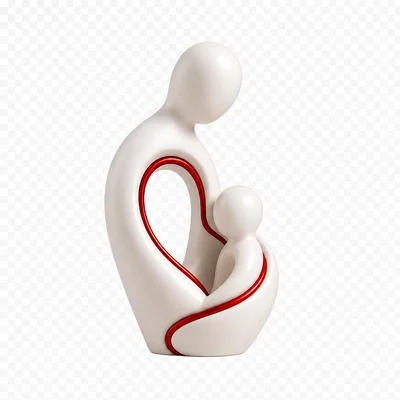 statue famille – Tượng gia đình tối giản với sợi dây gắn kết
