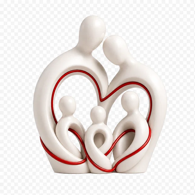 statue famille – Tượng gia đình tối giản với sợi dây gắn kết - Image 6