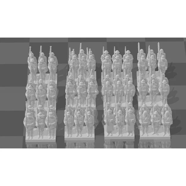 Bộ mô hình tiểu đội lính 6mm cho Wargaming (Rows of Soldiers) - Image 3