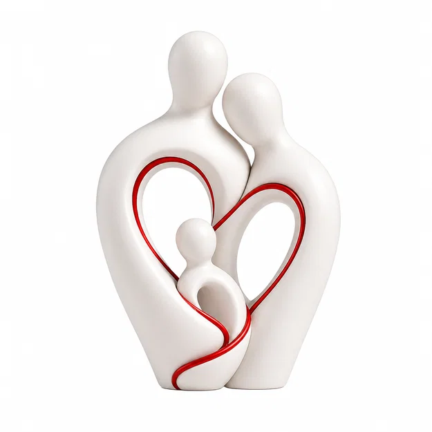 statue famille – Tượng gia đình tối giản với sợi dây gắn kết - Image 8