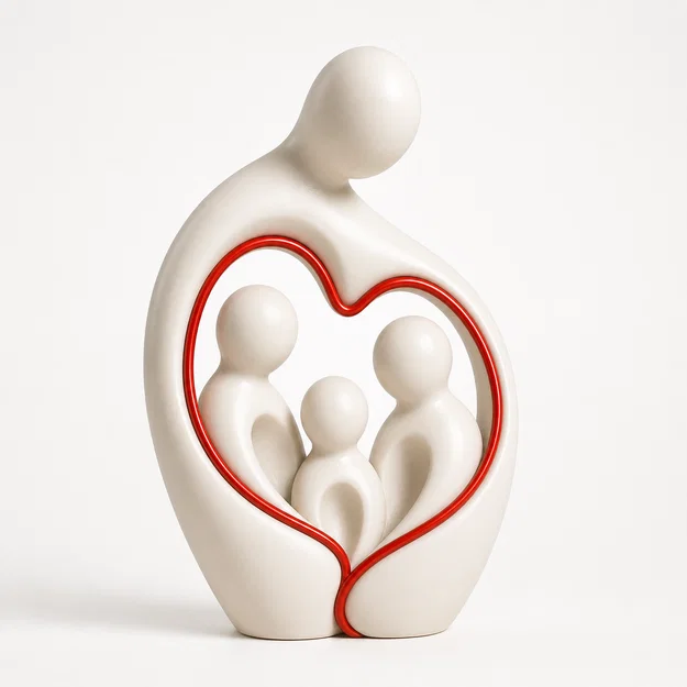 statue famille – Tượng gia đình tối giản với sợi dây gắn kết - Image 10