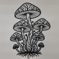 Mystic Forest Mushrooms 2D Wall Art – Tranh Treo Tường 2D Hình Nấm - Thumbnail 2