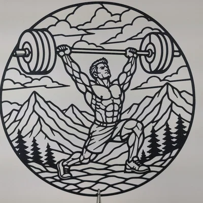 Tranh Treo Tường 2D Strength Workout Mountain