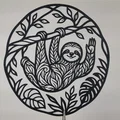 Tranh Treo Tường 2D Chú Lười Dễ Thương Giữa Rừng Nhiệt Đới - Thumbnail 2