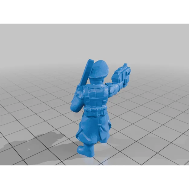 Mô hình Commissar (Ủy viên Chính trị) 3D in cho Warhammer 40k - Image 1