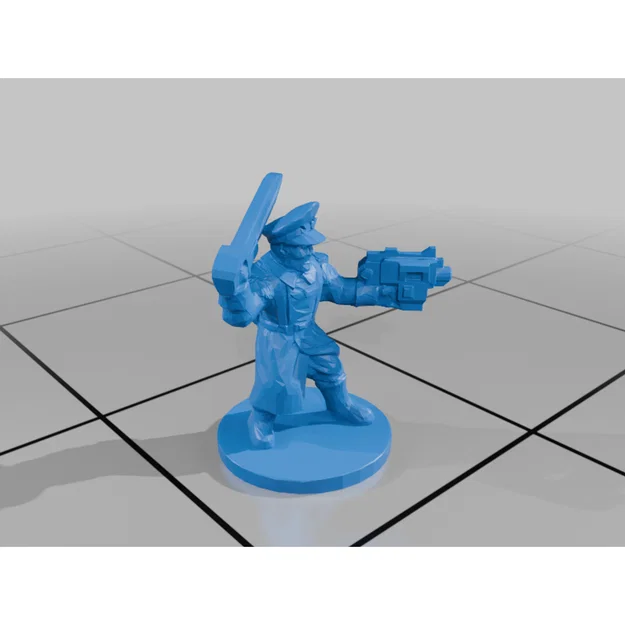 Mô hình Commissar (Ủy viên Chính trị) 3D in cho Warhammer 40k - Image 4