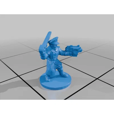 Mô hình Commissar (Ủy viên Chính trị) 3D in cho Warhammer 40k