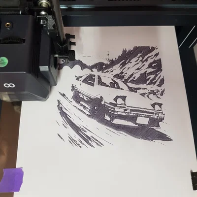 Plotter cho Elegoo Neptune 3/4 (Spring-loaded, cứng vững, kẹp bút 6–16mm)