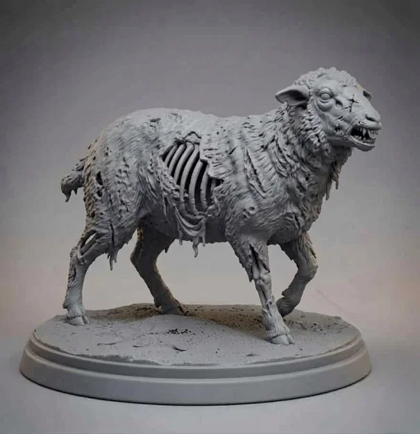 Mô hình tượng cừu Zombie cực chi tiết - File in 3D nghệ thuật độc đáo - Image 1