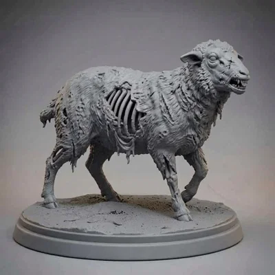 Mô hình tượng cừu Zombie cực chi tiết - File in 3D nghệ thuật độc đáo