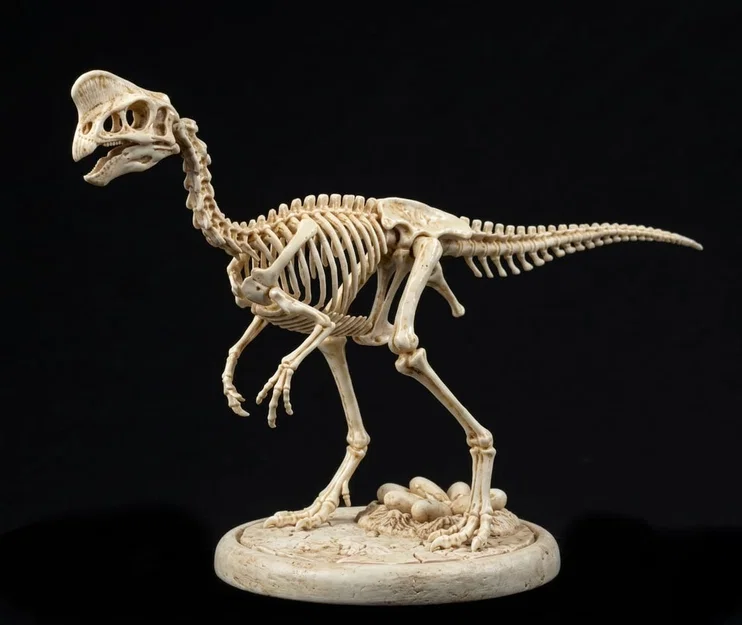 Mô hình 3D bộ xương khủng long Oviraptor chi tiết cao - Image 1