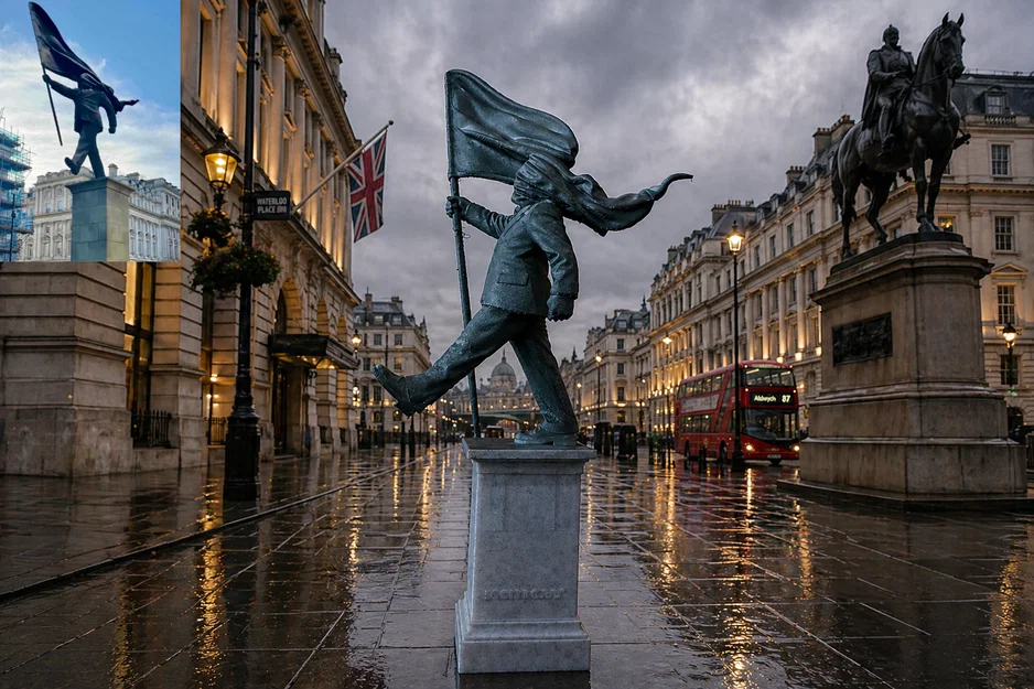 Tượng Banksy ở London (Banksy statue London) - Image 1