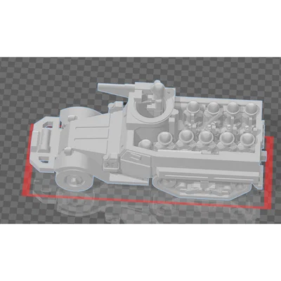 Mô hình xe bọc thép Halftrack chở quân tỷ lệ 6mm cho Wargame