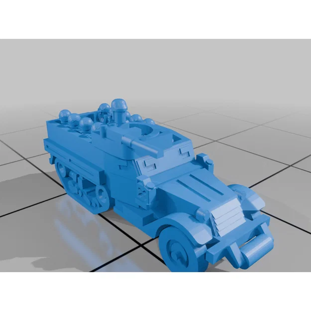 Mô hình xe bọc thép Halftrack chở quân tỷ lệ 6mm cho Wargame - Image 6