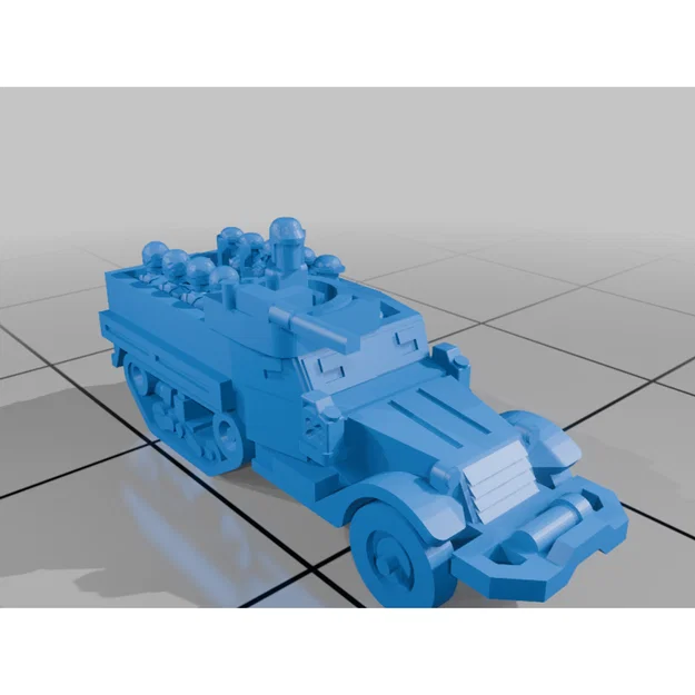 Mô hình xe bọc thép Halftrack chở quân tỷ lệ 6mm cho Wargame - Image 9