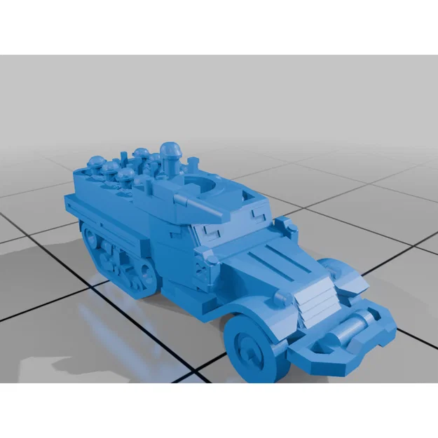 Mô hình xe bọc thép Halftrack chở quân tỷ lệ 6mm cho Wargame - Image 10