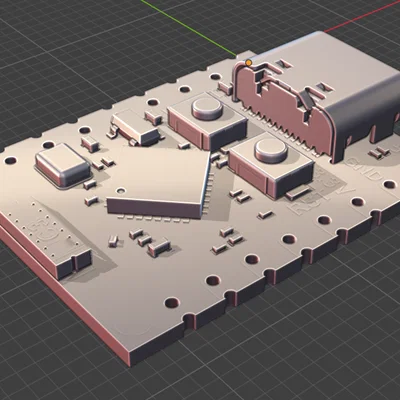 Mô hình 3D ESP32 C3 Super Mini (.STL) - Hỗ trợ thiết kế vỏ hộp