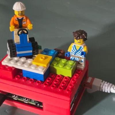 Vỏ Case Raspberry Pi 2/3/4/5 Tương Thích LEGO, Không Cần Ốc Vít