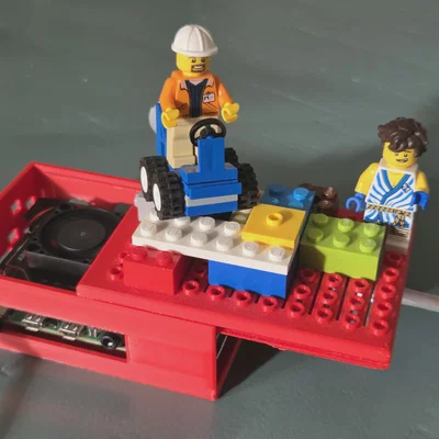 Vỏ Case Raspberry Pi 2/3/4/5 Tương Thích LEGO, Không Cần Ốc Vít