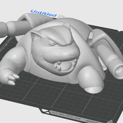 Mô hình 3D Turtok Blastoise - Tượng Pokemon hệ Nước sắc nét