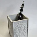 Khay đựng bút hình đầu sư tử (Lion Pen Cup Organizer) in 3D - Thumbnail 1