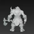 Mô hình Chiến binh Orc cầm rìu chiến (Orc Warrior with Axes) để in 3D - Thumbnail 2