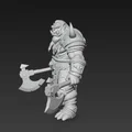 Mô hình Chiến binh Orc cầm rìu chiến (Orc Warrior with Axes) để in 3D - Thumbnail 3