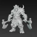 Mô hình Chiến binh Orc cầm rìu chiến (Orc Warrior with Axes) để in 3D - Thumbnail 4