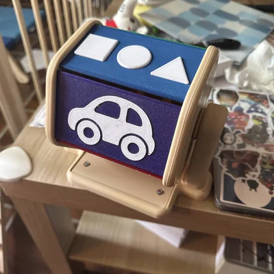 Tấm lắp ghép hình ô tô cho trống xoay giáo cụ Montessori tự làm