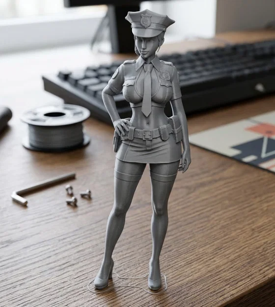 Mô hình nữ cảnh sát anime quyến rũ - File in 3D chất lượng cao - Image 1