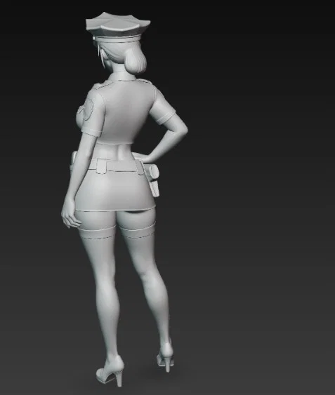 Mô hình nữ cảnh sát anime quyến rũ - File in 3D chất lượng cao - Image 2