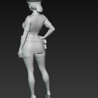 Mô hình nữ cảnh sát anime quyến rũ - File in 3D chất lượng cao