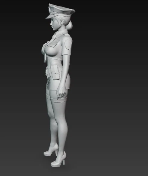 Mô hình nữ cảnh sát anime quyến rũ - File in 3D chất lượng cao - Image 3