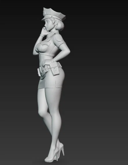 Mô hình nữ cảnh sát quyến rũ (Sexy Policewoman) - File STL 3D - Image 4