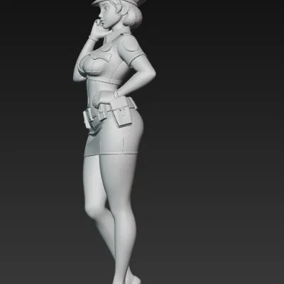 Mô hình nữ cảnh sát quyến rũ (Sexy Policewoman) - File STL 3D