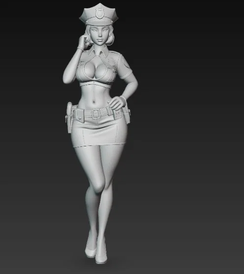 Mô hình nữ cảnh sát quyến rũ (Sexy Policewoman) - File STL 3D - Image 5